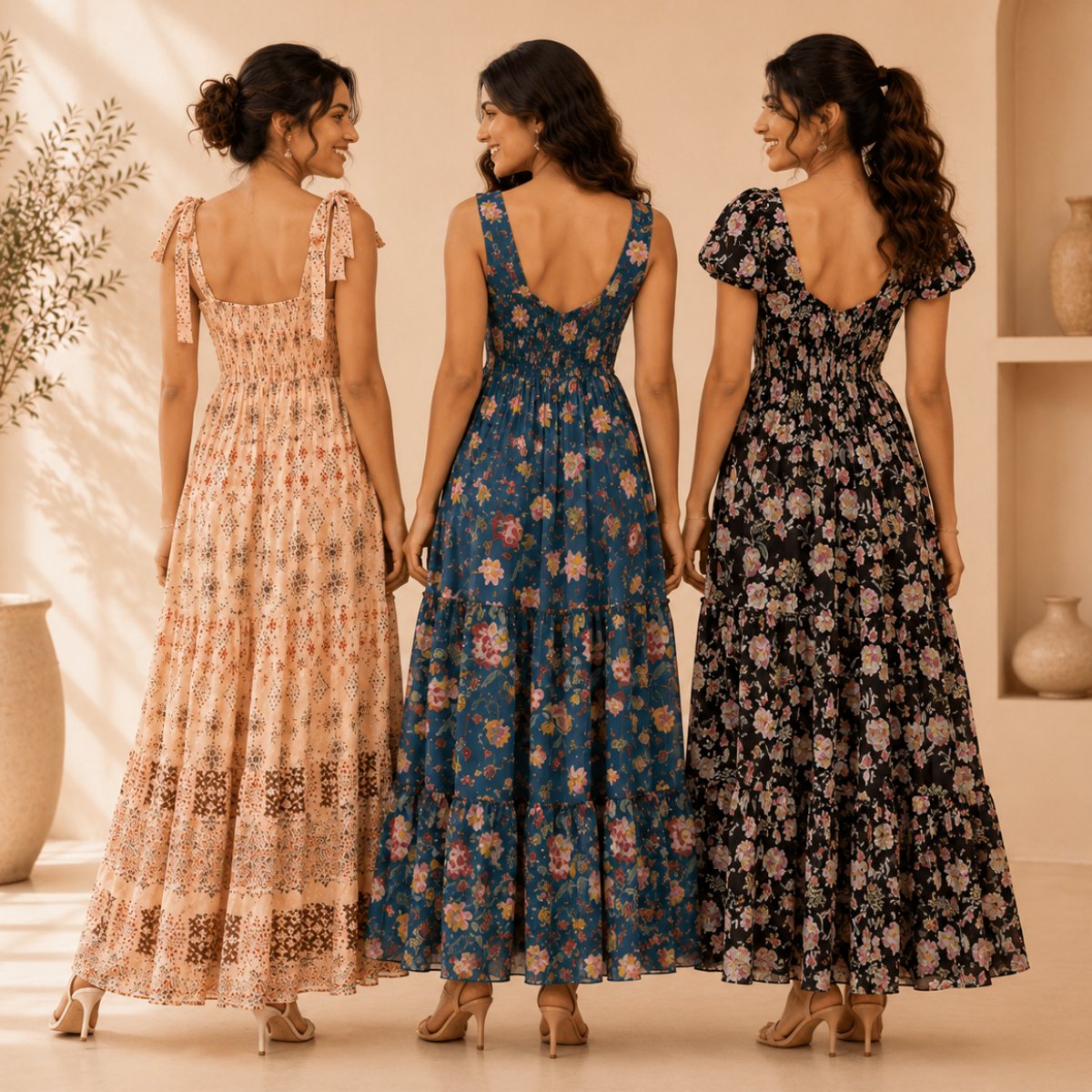 3 Printed Maxi Dress ? Style Meets Comfort | MD-04