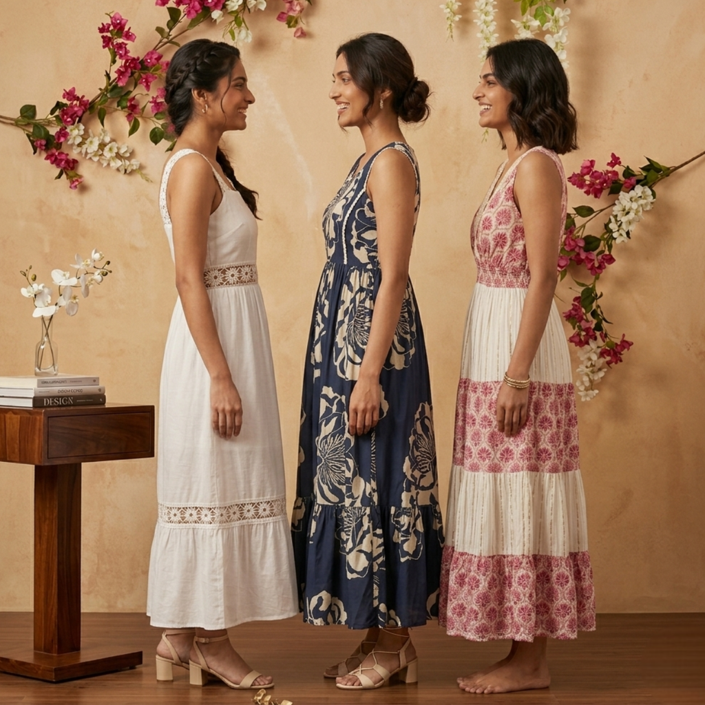 3 Printed Maxi Dress ? Style Meets Comfort | MD-05