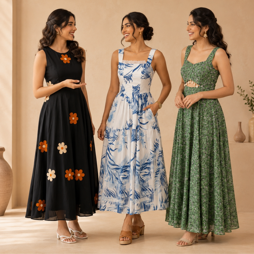 3 Printed Maxi Dress ? Style Meets Comfort | MD-06