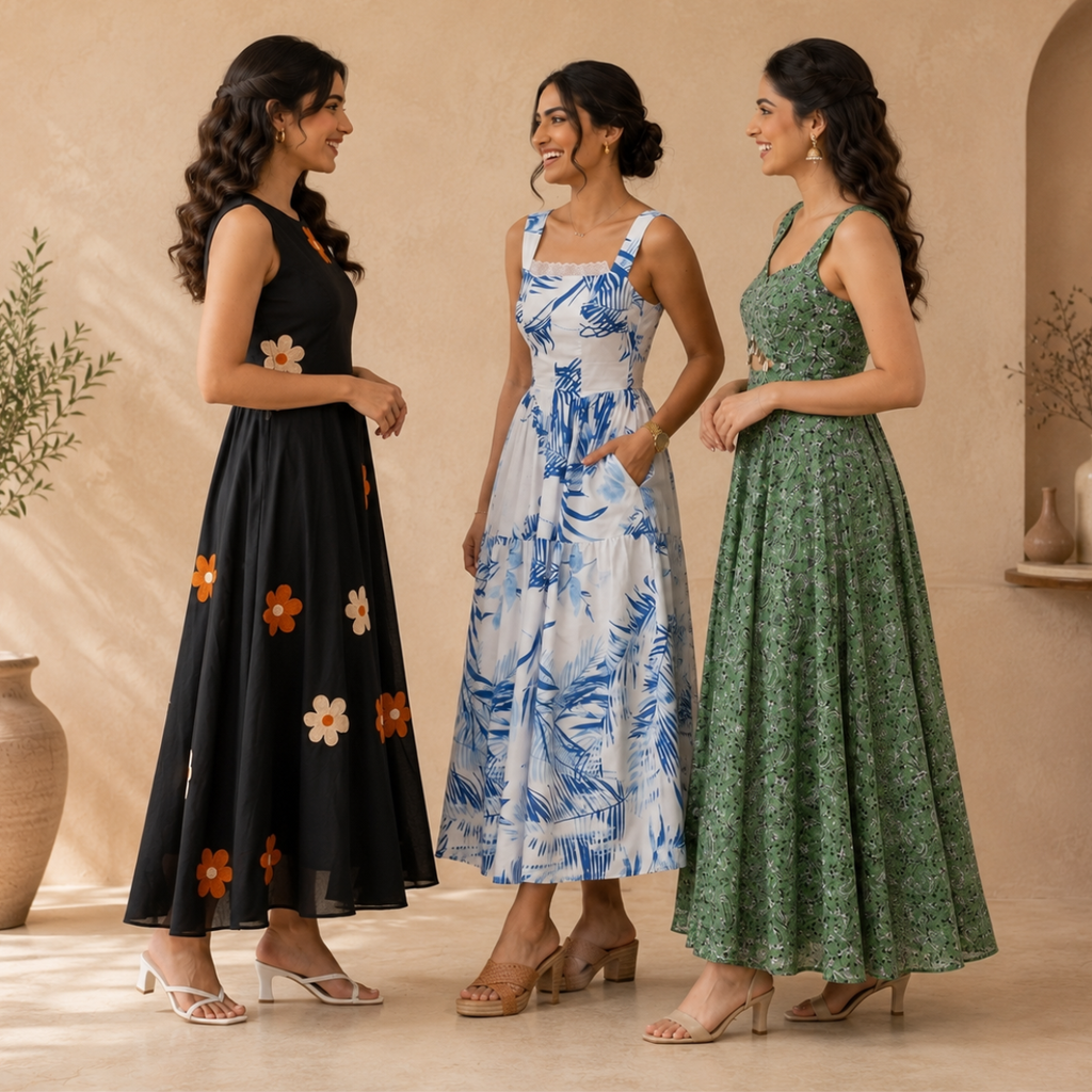 3 Printed Maxi Dress ? Style Meets Comfort | MD-06