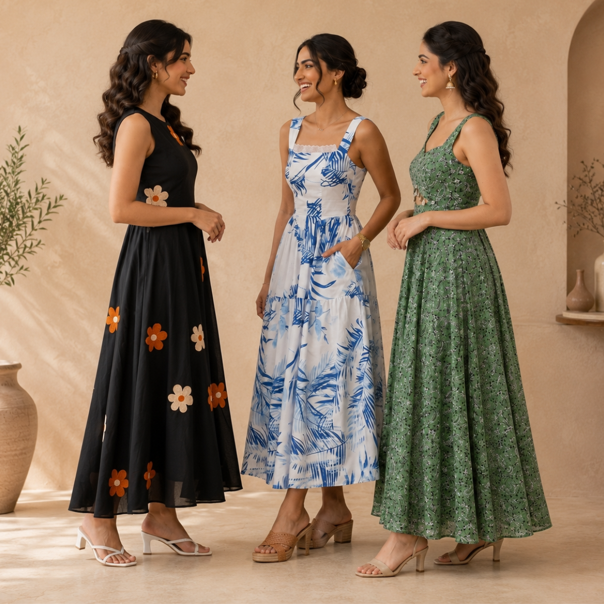 3 Printed Maxi Dress ? Style Meets Comfort | MD-06