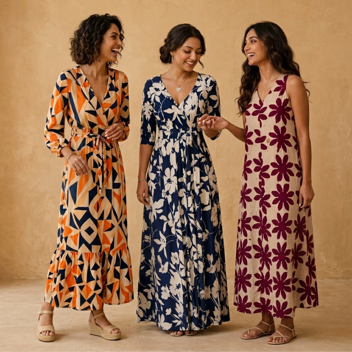3 Printed Maxi Dress ? Style Meets Comfort | MD-07