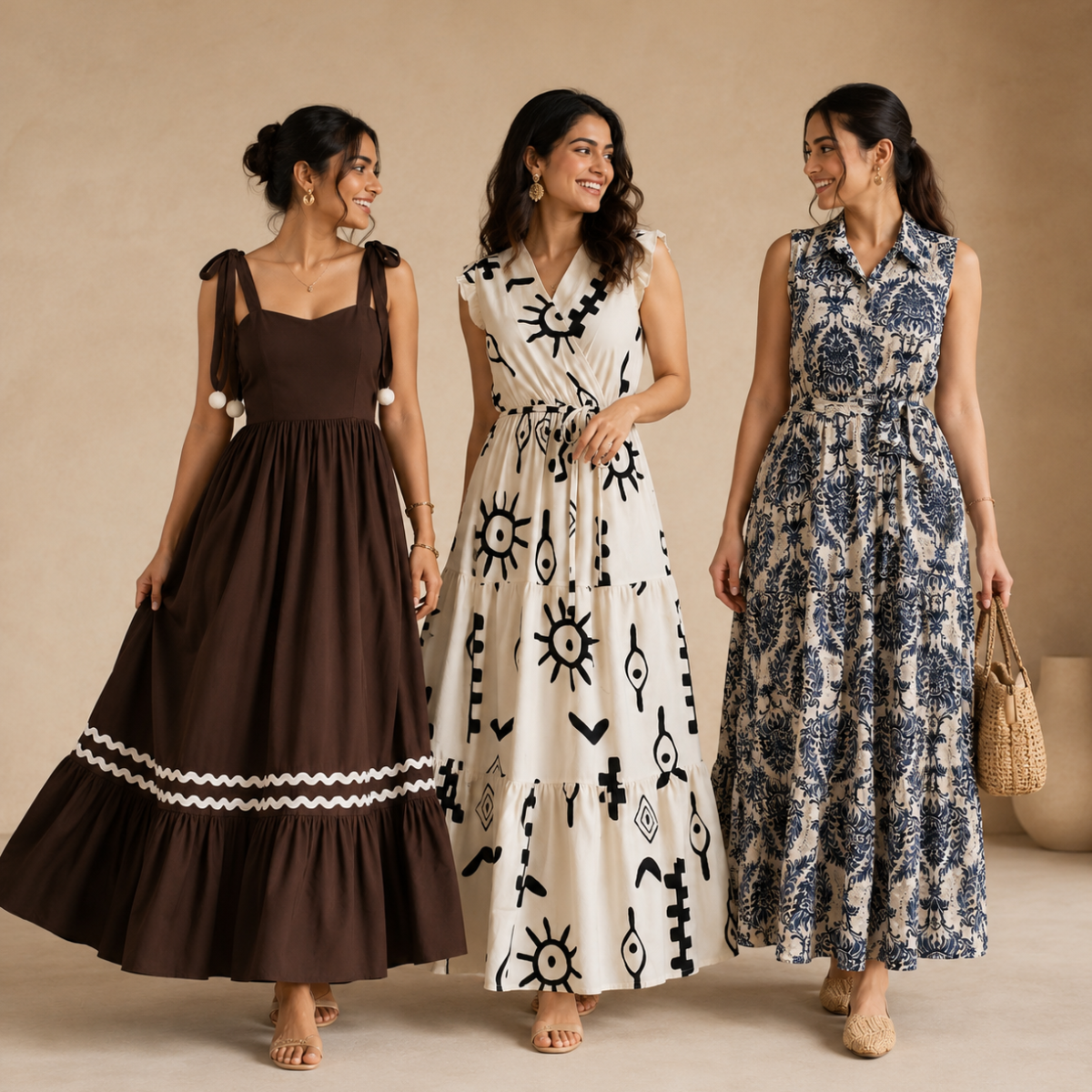 3 Printed Maxi Dress ? Style Meets Comfort | MD-01