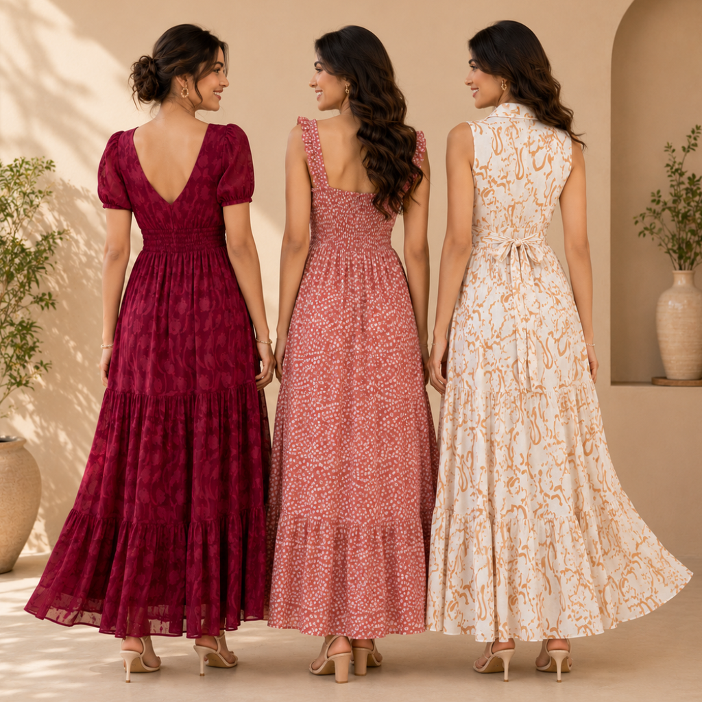 3 Printed Maxi Dress ? Style Meets Comfort | MD-09