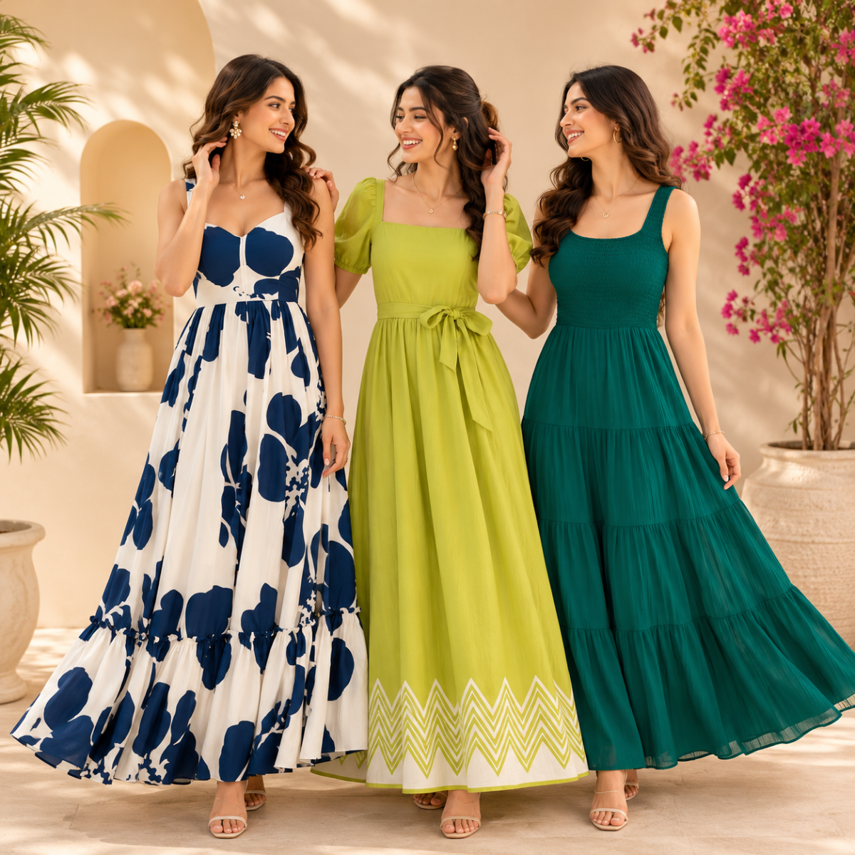 3 Printed Maxi Dress ? Style Meets Comfort | MD-10