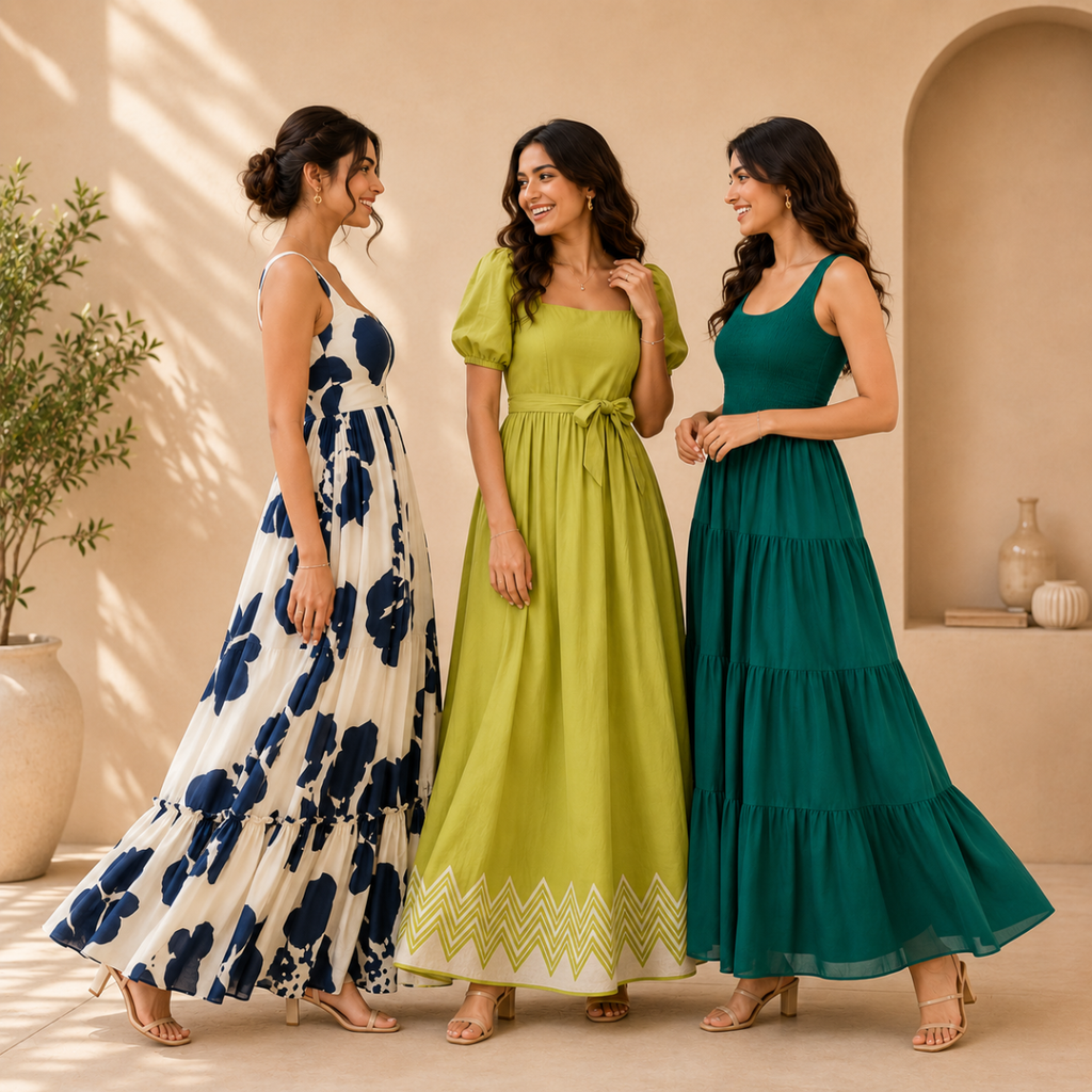 3 Printed Maxi Dress ? Style Meets Comfort | MD-10