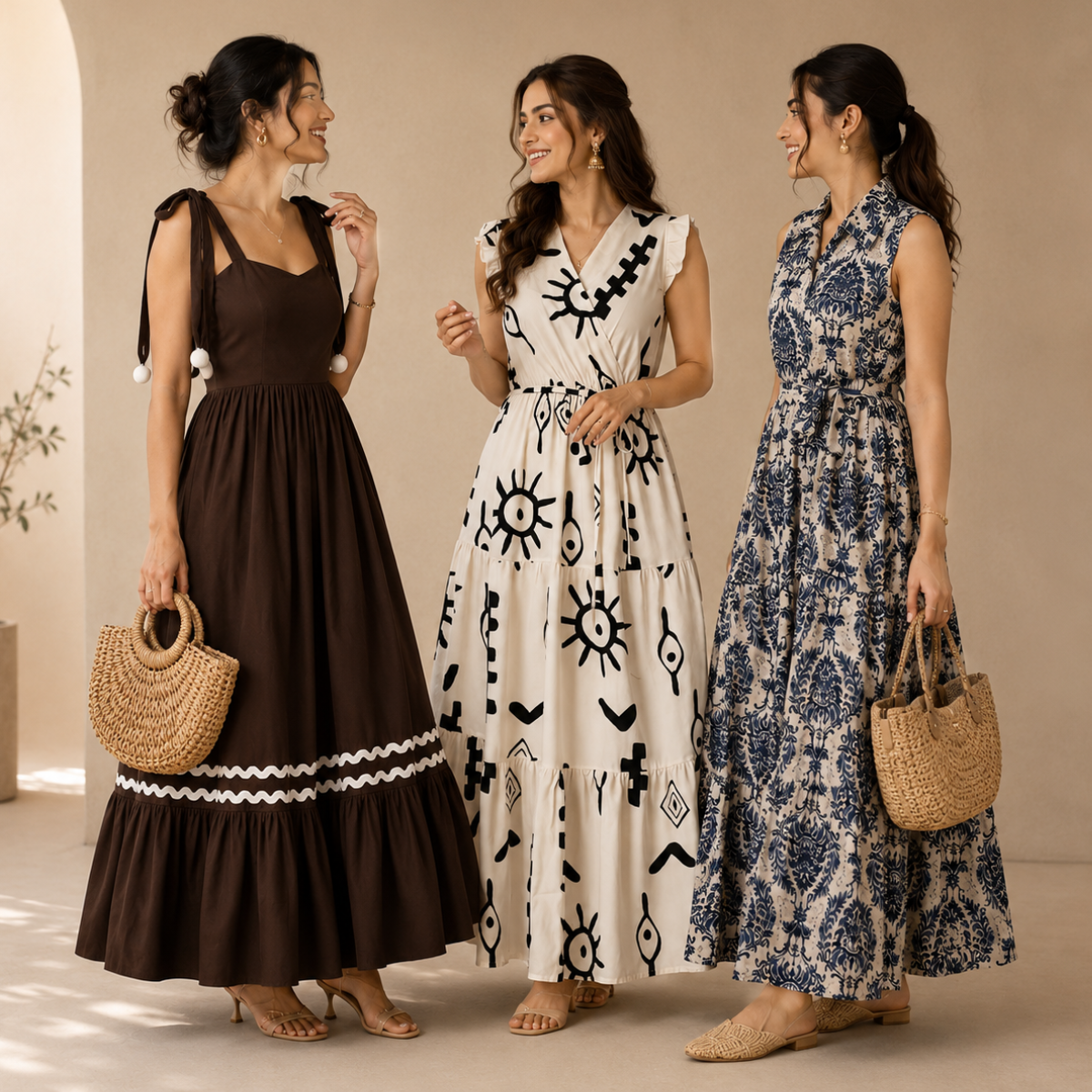 3 Printed Maxi Dress ? Style Meets Comfort | MD-01