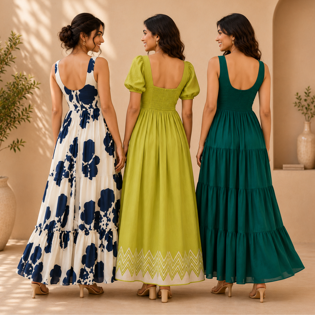 3 Printed Maxi Dress ? Style Meets Comfort | MD-10