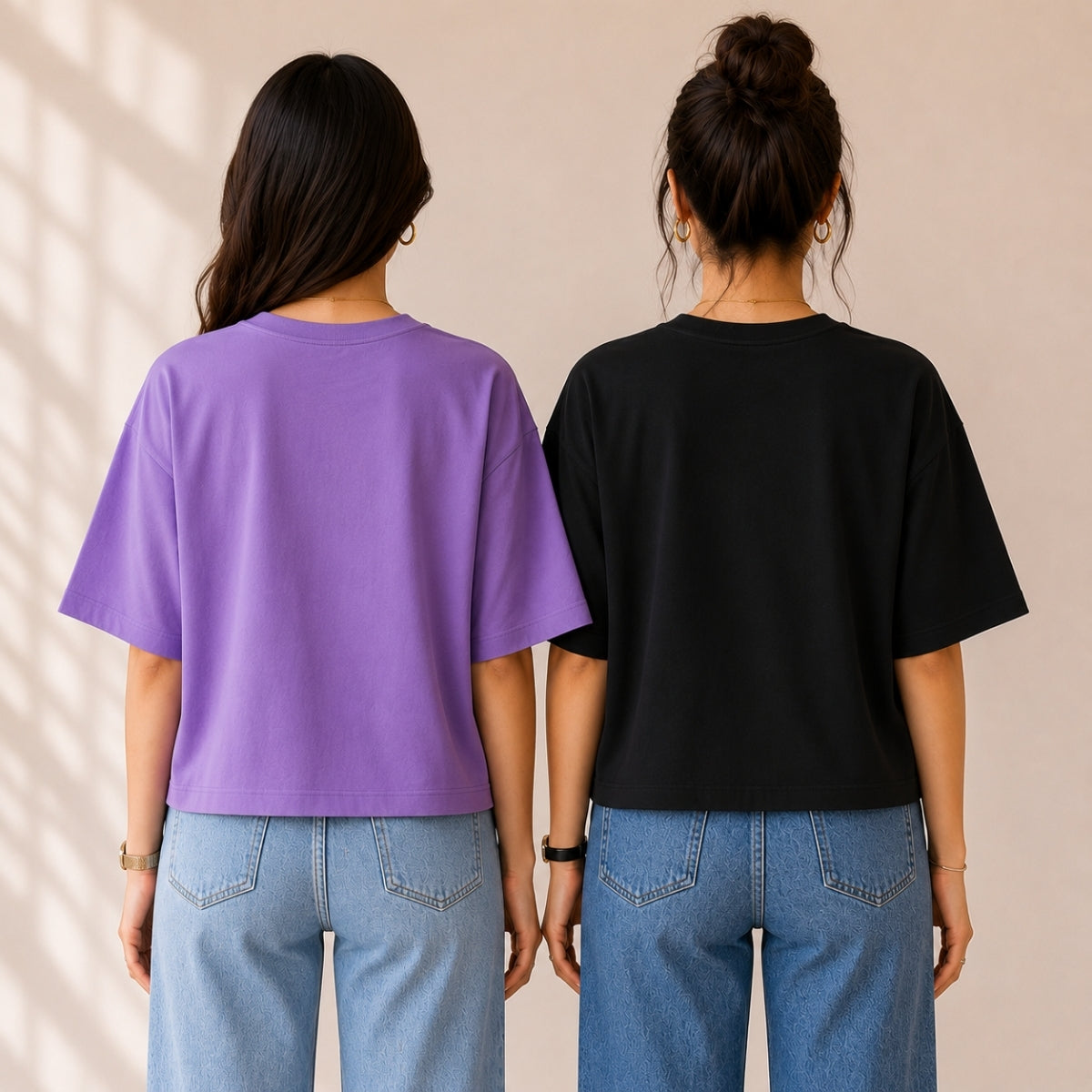 Pack of 2 Casual T-Shirts | Oversized Printed T-Shirt Combo Pack | TT-011