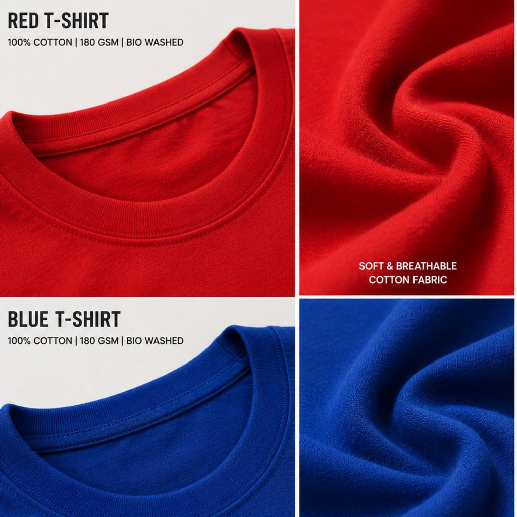 Pack of 2 Casual T-Shirts | Oversized Printed T-Shirt Combo Pack | TT-015