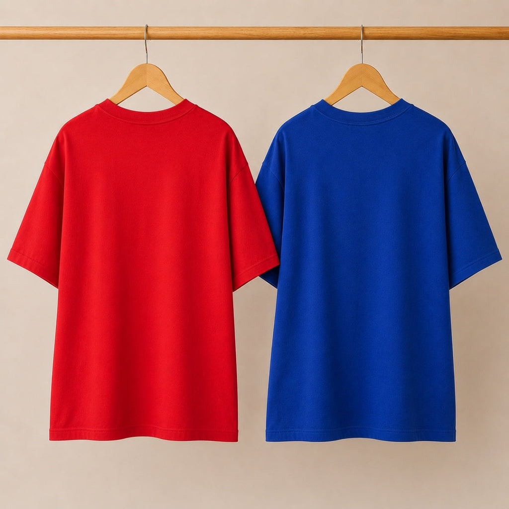 Pack of 2 Casual T-Shirts | Oversized Printed T-Shirt Combo Pack | TT-015