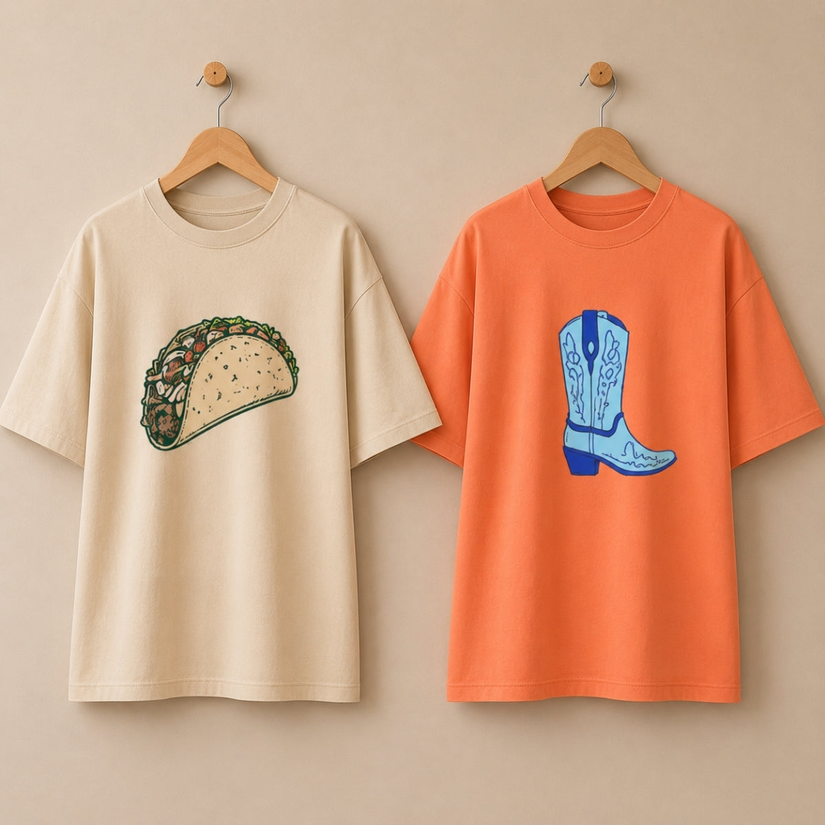 Pack of 2 Casual T-Shirts | Oversized Printed T-Shirt Combo Pack | TT-014