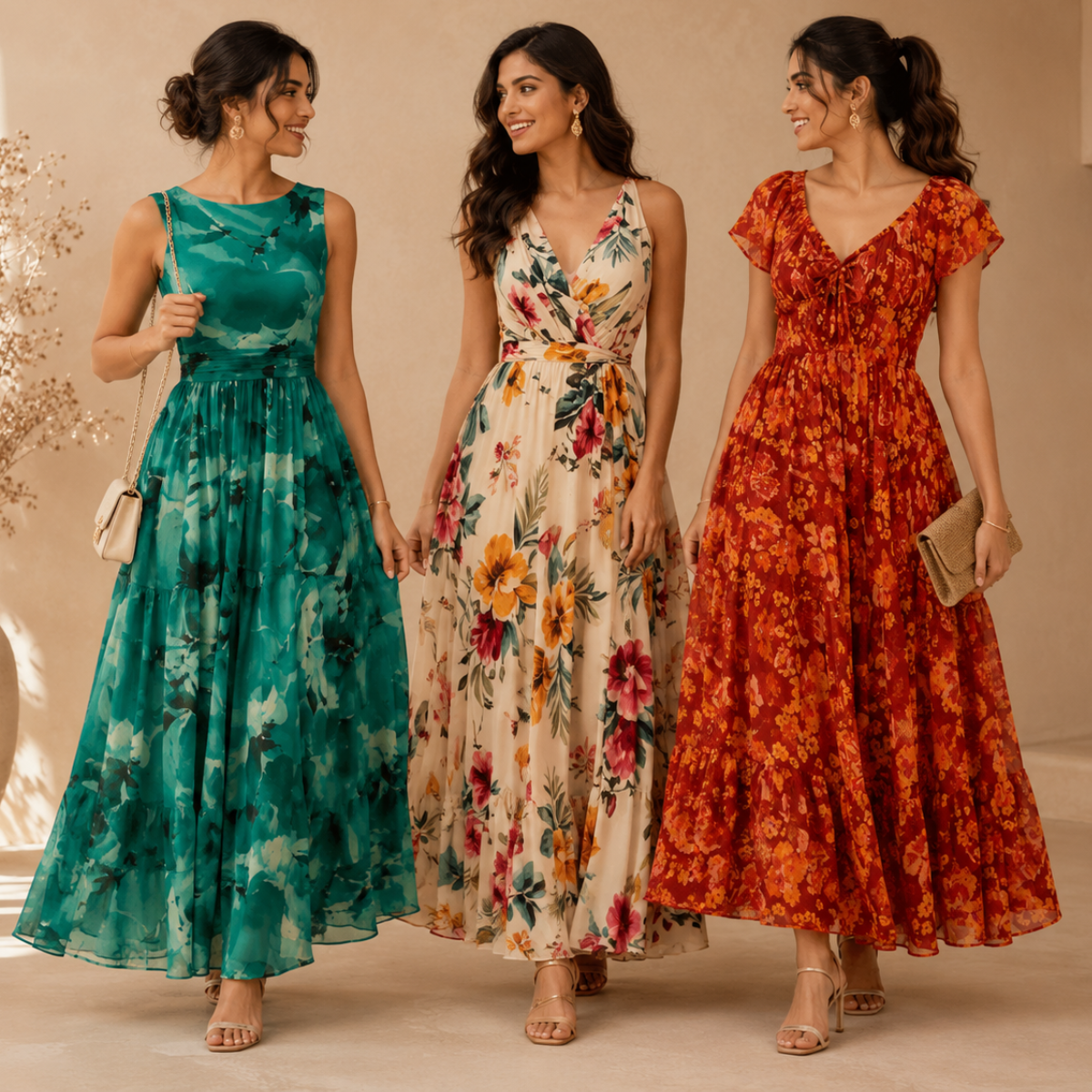 3 Printed Maxi Dress ? Style Meets Comfort | MD-03