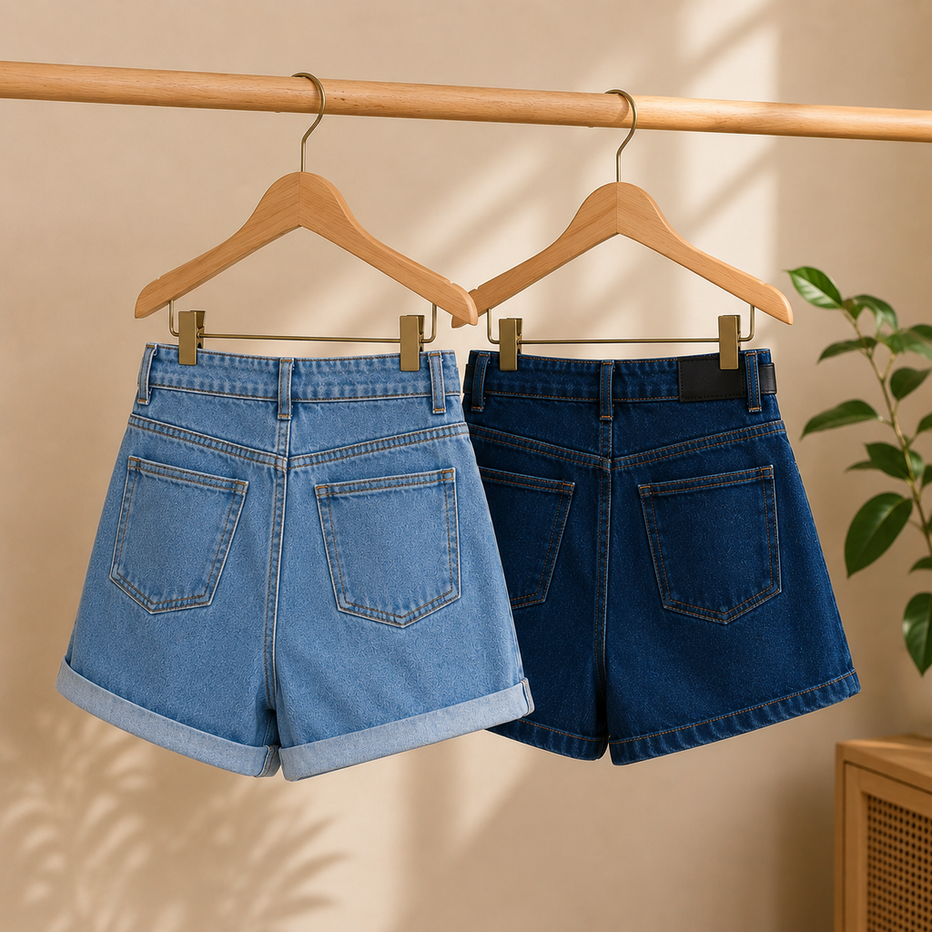 Women?s High Waist Denim Shorts | Pack of 2 | Casual Daily Wear Shorts For Women