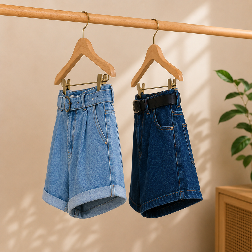 Women?s High Waist Denim Shorts | Pack of 2 | Casual Daily Wear Shorts For Women
