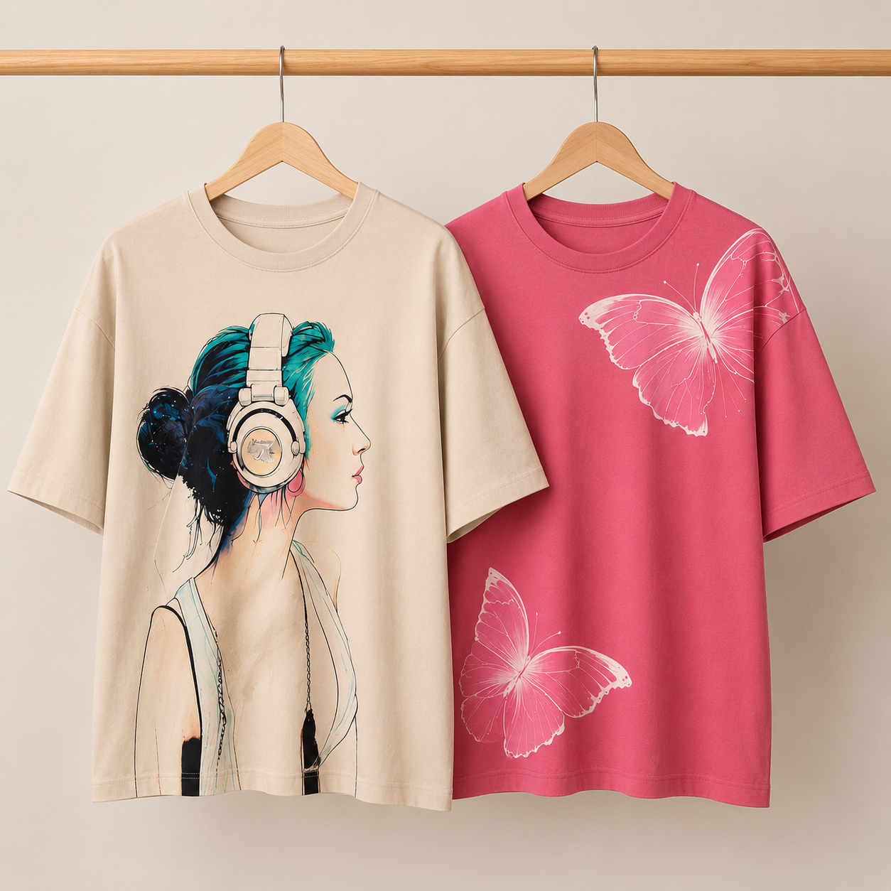 Oversized Printed T-Shirt Combo Pack | 2 T-Shirts | TT-02