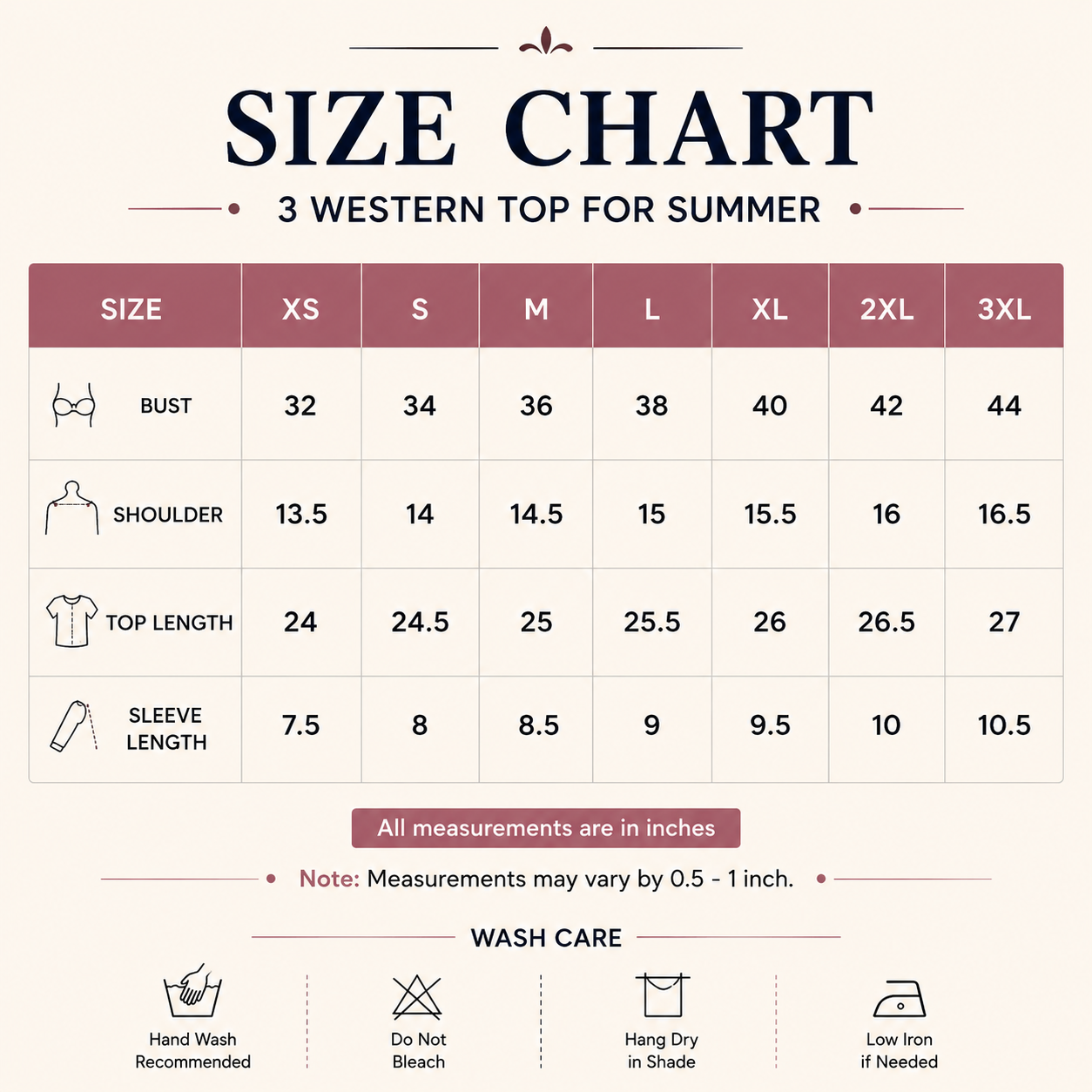 3 Western Top for Summer ( WT-5)