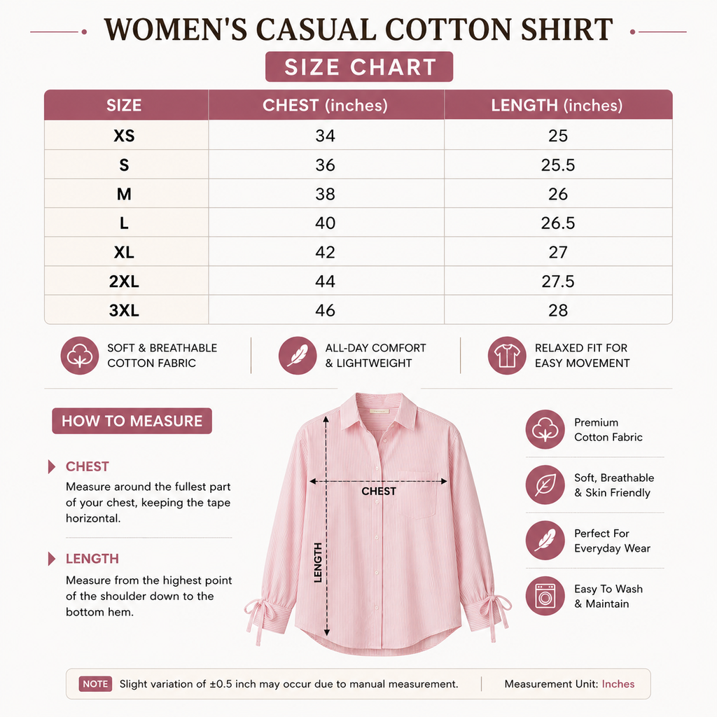 3 Casual Cotton Shirt For Women-Everyday Comfort Shirts |SC-02