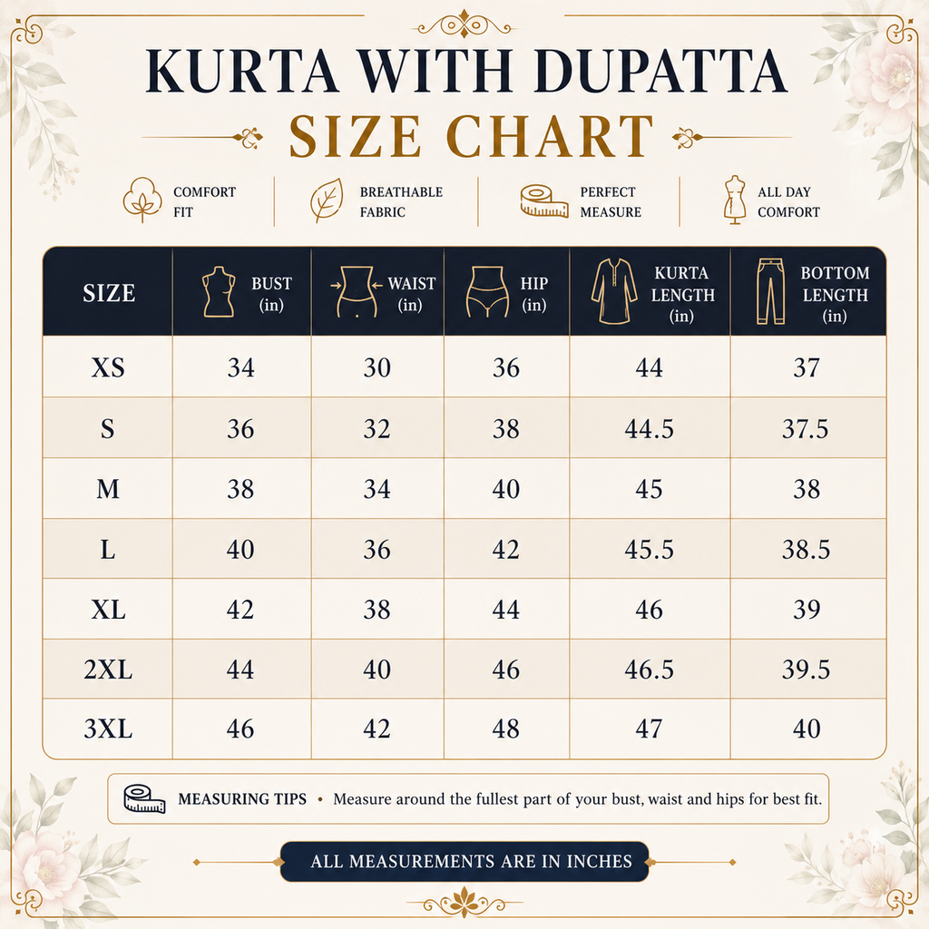 3 Kurta Set With Dupatta - Perfect For Every Occasion ( D-8 )