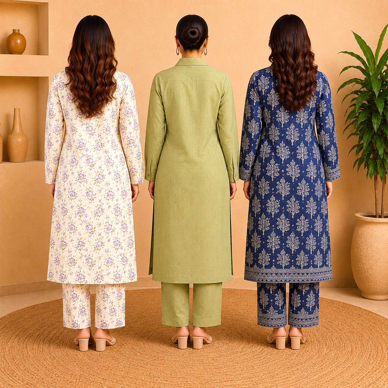 Women’s Kurta Pant | Pack of 3 | Printed Ethnic Casual Wear